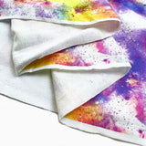 Spray Away Multicoloured Clouds White Fabric Fold