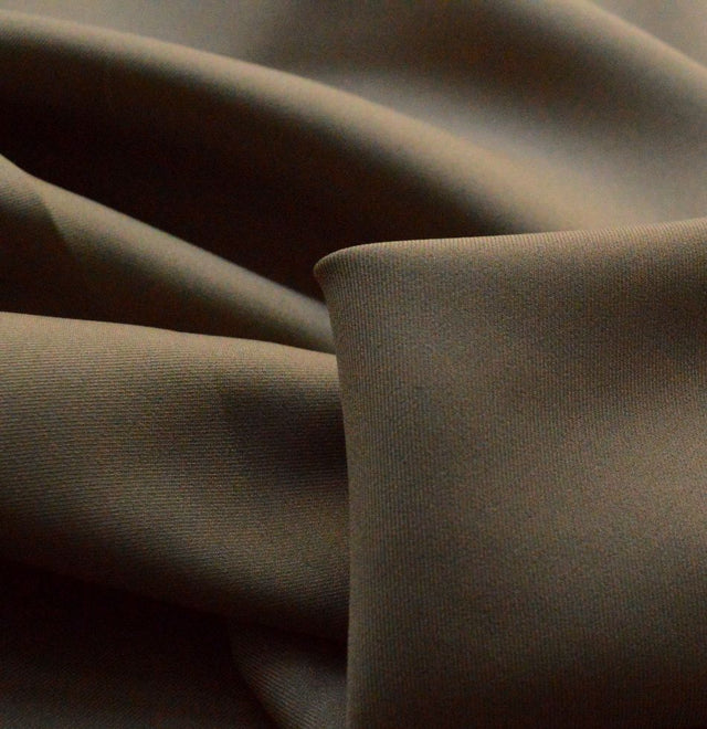 St Elsewhere Polyester Suiting Khaki Fabric Cu