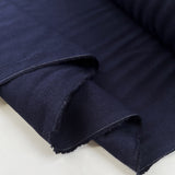 Standard Cotton Navy Plain Woven Dress Fabric Fold