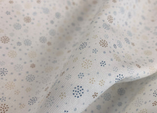 Stof Craft Dew Drop Blue Japanese Craft Cotton Fabric Small Dots Blue Gold White Like Snowflakes Fold