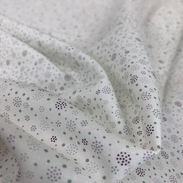 Stof Craft Dew Drop Pink Japanese Craft Cotton Fabric Small Dots Pink Gold White Like Snowflakes Fold