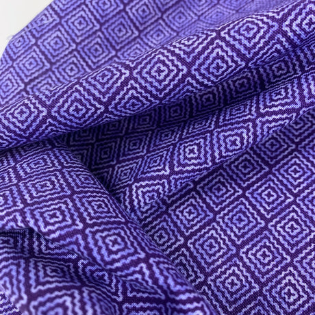 Stof Craft Diamonds Purple Japanese Craft Cotton Fabric Squares Fold