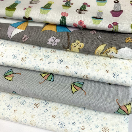 Stof Craft Fq Fat Quarter Bundle No 4 Grey Ivory Beige Bundle Close Up Bundle Photo