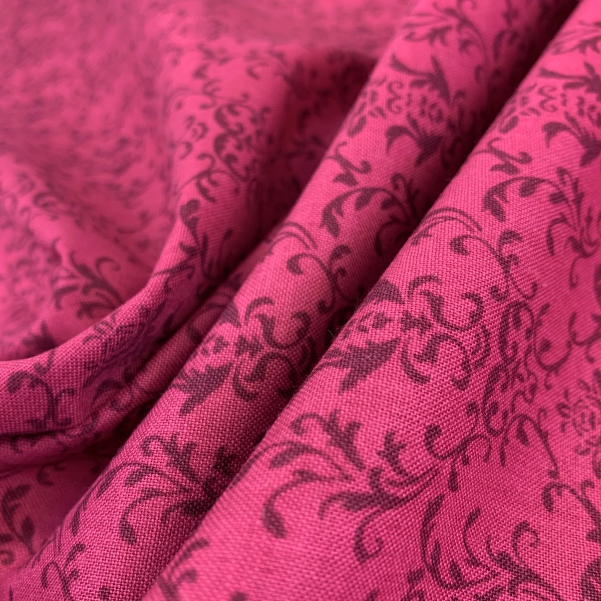 Stof Craft Majestic Cerise Japanese Craft Cotton Fabric Floral Pink Fold
