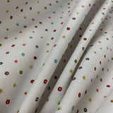 Stof Craft Petite Floral Japanese Craft Cotton Fabric Small Multi Coloured Flowers Grey Fold