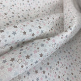 Stof Craft Twinkle Japanese Craft Cotton Fabric Small Stars Pink Grey Brown White Fold