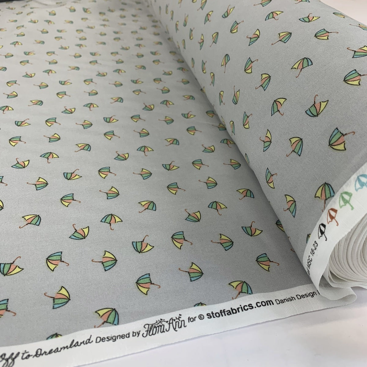 Stof Craft Umbrella Grey Japanese Craft Cotton Fabric Roll