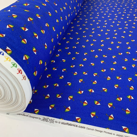 Stof Craft Umbrella Royal Japanese Craft Cotton Fabric Blue Roll