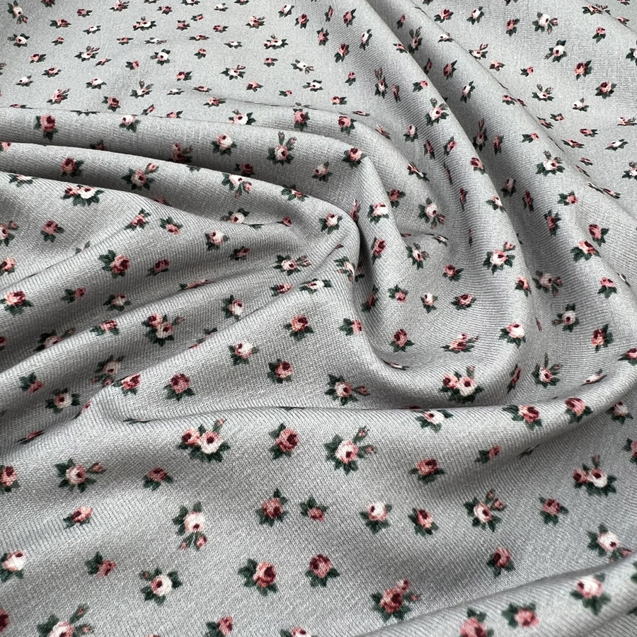 Stof cotton jersey buds grey elastane oeko tex knitted fabric cu