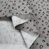 Stof cotton jersey buds grey elastane oeko tex knitted fabric fold