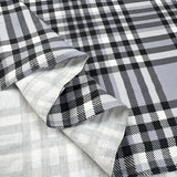 Stof Cotton Jersey Checkmate Grey White Check Print Elastane Knit Fabric Fold