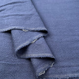 Stone Washed Linen Denim Blue Viscose Mix Dress Fabric Fold