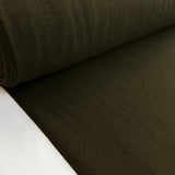 Stone Washed Linen Khaki Textured Dress Fabric Roll