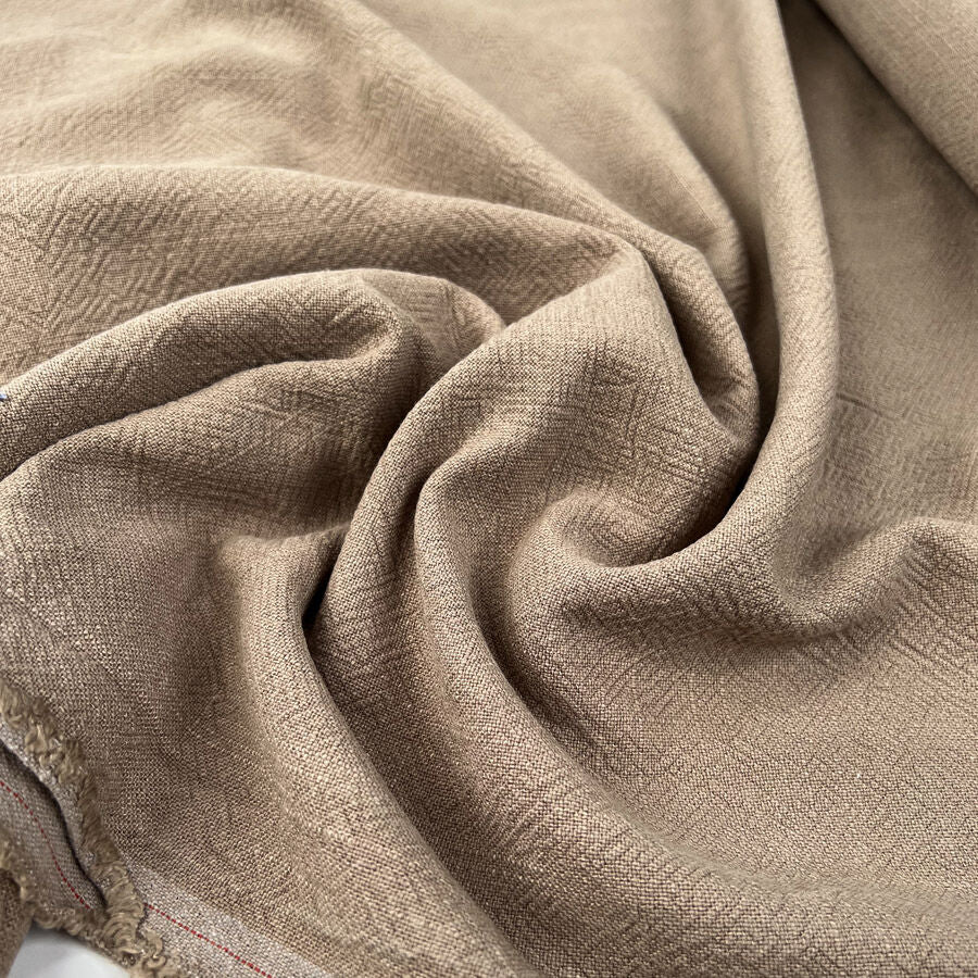 Stone Washed Linen Stone Viscose Mix Dress Fabric