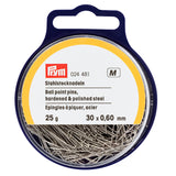 Straight Pins 0 60 X 30 mm Silver Col Ball Point
