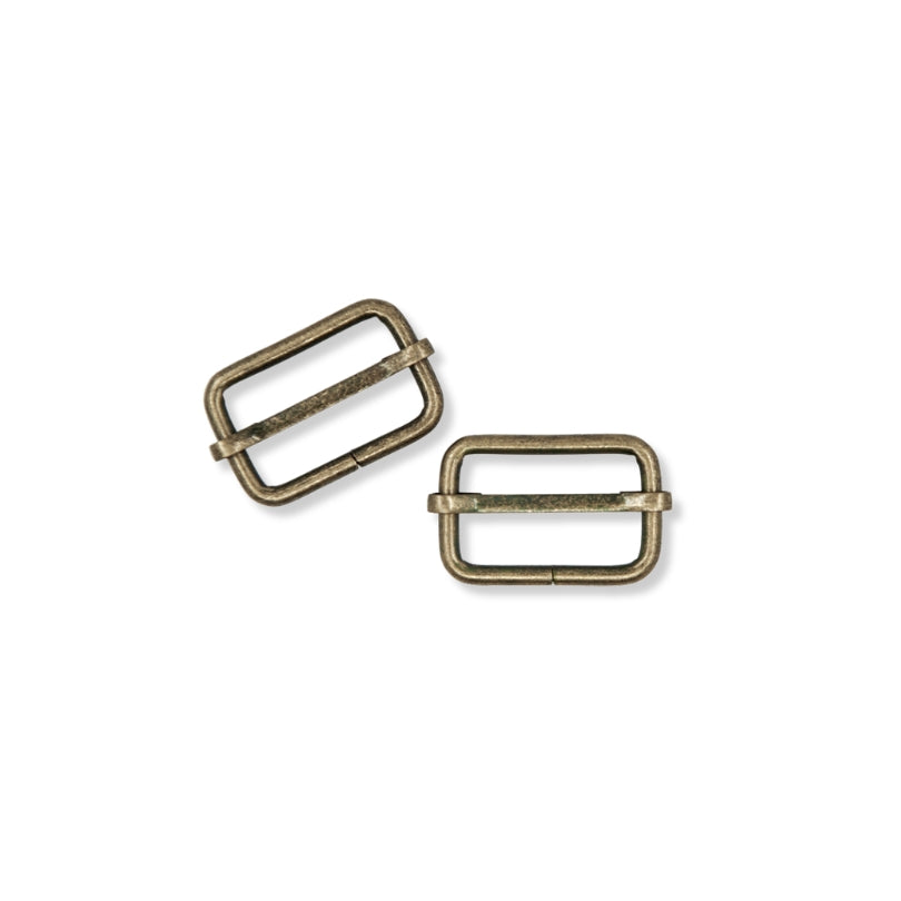Strap Sliders Antique Brass 25Mm