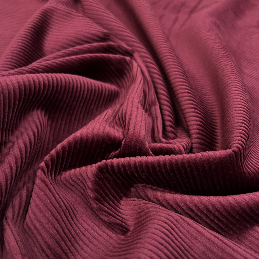 Stretch Corduroy Damson Cotton Elastane Heavyweight Trouser Fabric