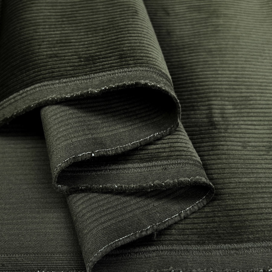 Stretch Corduroy Olive Cotton Elastane Heavyweight Trouser Fabric Fold
