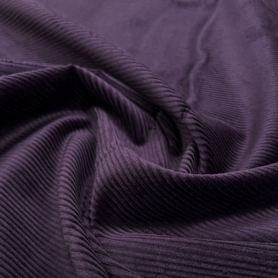 Stretch Corduroy Plum Cotton Elastane Heavyweight Trouser Fabric