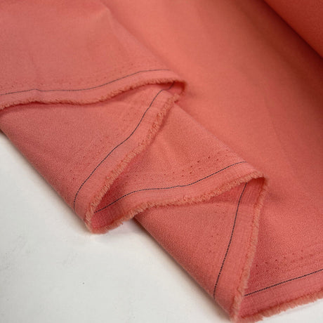 Stretch Crepe Coral Polyester Elastane Pink Dress Suiting Fabric Fold