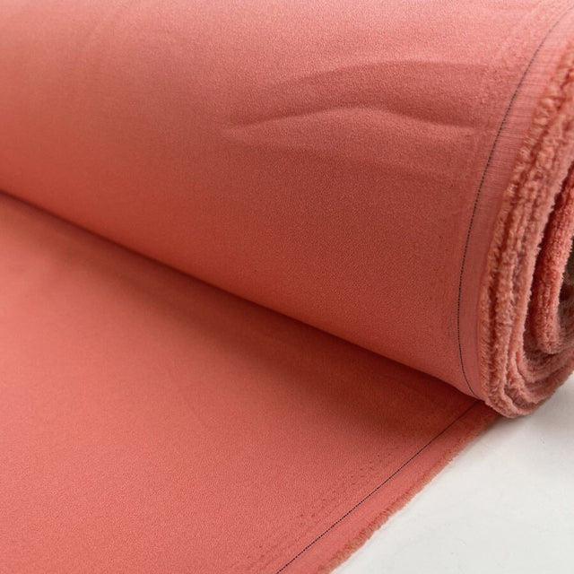 Stretch Crepe Coral Polyester Elastane Pink Dress Suiting Fabric Roll