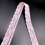 Stretch Lace Trim Pink Fold