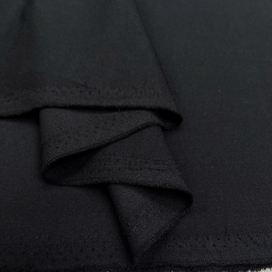 Stretch Twill Black Plain Polyester Viscose Elastane Suiting Fabric Fold 209148C4 3741 4Cd0 8524 5E4E1A6E5C6B