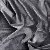 Carly Stretch Velvet - Smokey Grey