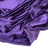 Stretch Velvet Amethyst Purple Knitted Velour Jersey Dress Fabric