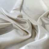 Stretch velvet pearl polyester elastane cream knit velour jersey fabric cu