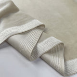 Stretch velvet pearl polyester elastane cream knit velour jersey fabric fold