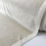 Stretch velvet pearl polyester elastane cream knit velour jersey fabric roll