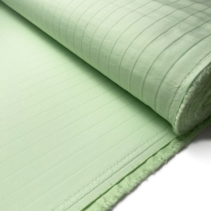 Stripe Quilt Mint Polyester Spandex Green Coating Fabric Bolt