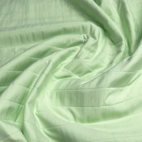 Stripe Quilt Mint Polyester Spandex Green Coating Fabric