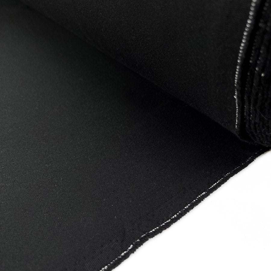 Sturdy Black Heavy Suiting Polyester Viscose Elastane Woven Suiting Fabric Roll