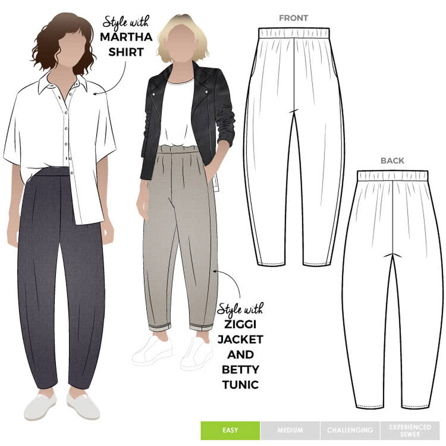 Style Arc Bob Woven Pant Pattern Uk 4 16 Cover