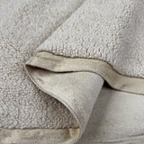 Suede Lined Teddy Fur Pale Beige Polyester Boucle Coating Fabric Fold