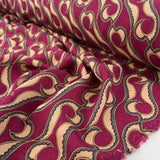 Sumatra Wool Viscose Pink Italian Deadstock Abstract Dress Fabric