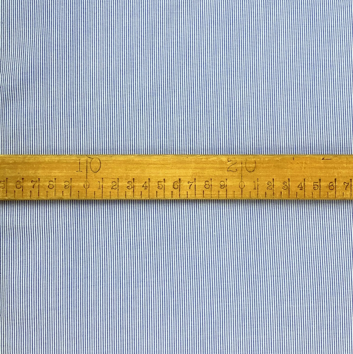 Summer Shirt Cotton Shirting Blue White Stripe Scale