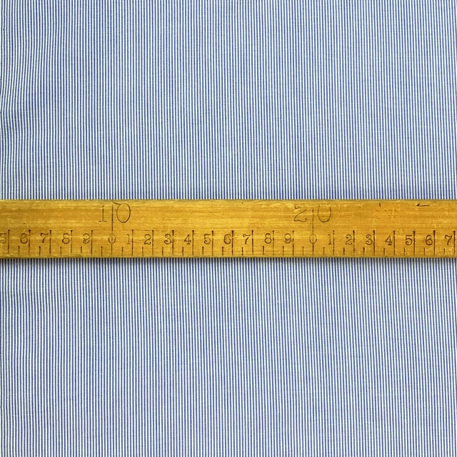 Summer Shirt Cotton Shirting Blue White Stripe Scale