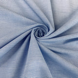 Summer Shirt Cotton Shirting Blue White Stripe Swirl