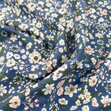 Summer Cotton Ella Delph Floral Poplin Blue Woven Dress Fabric