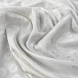 Sundial polyester elastane ivory floral pattern satin lightweight dress fabric cu