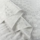 Sundial polyester elastane ivory floral pattern satin lightweight dress fabric fold
