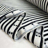 Sunset Blvd Black White Viscose Stripe Italian Dress Fabric Fold