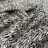 Super cupro latte viscose leaf print beige black soft dress fabric cu