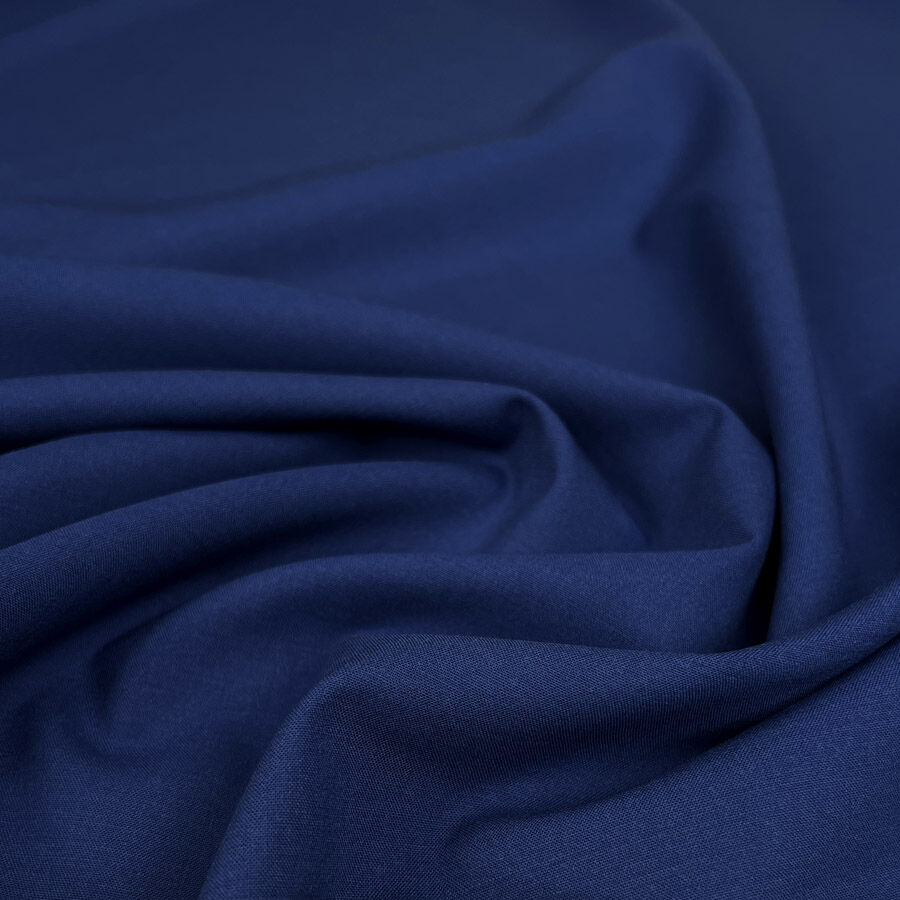 Super Smart Blue Wool Elastane Stretch Suiting Fabric