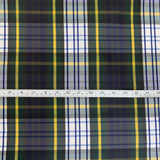 Supercheck Tartan Check Yellow Blue White Navy Water Repellent Fabric S