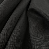 Superfine Wool Suiting Fabric Black Omega