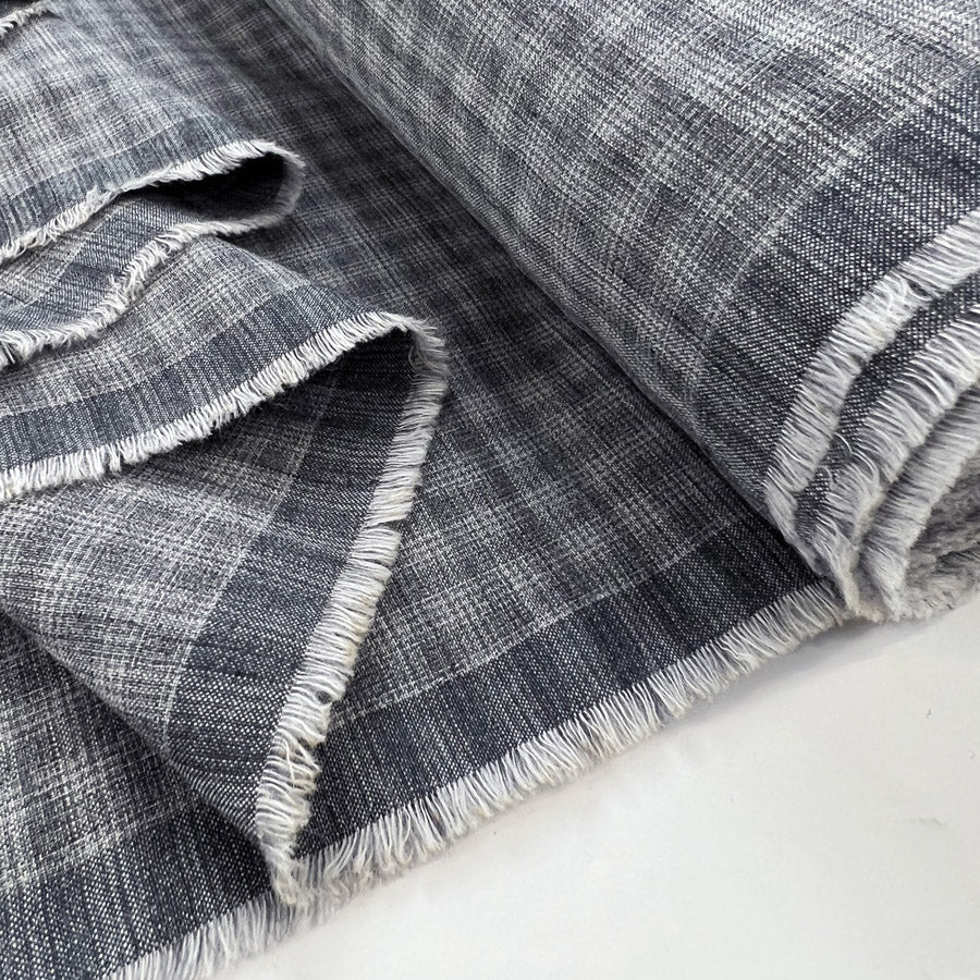 Superfine Wool Suiting Fabric Grey Overcheck Suits You Sir Bolt